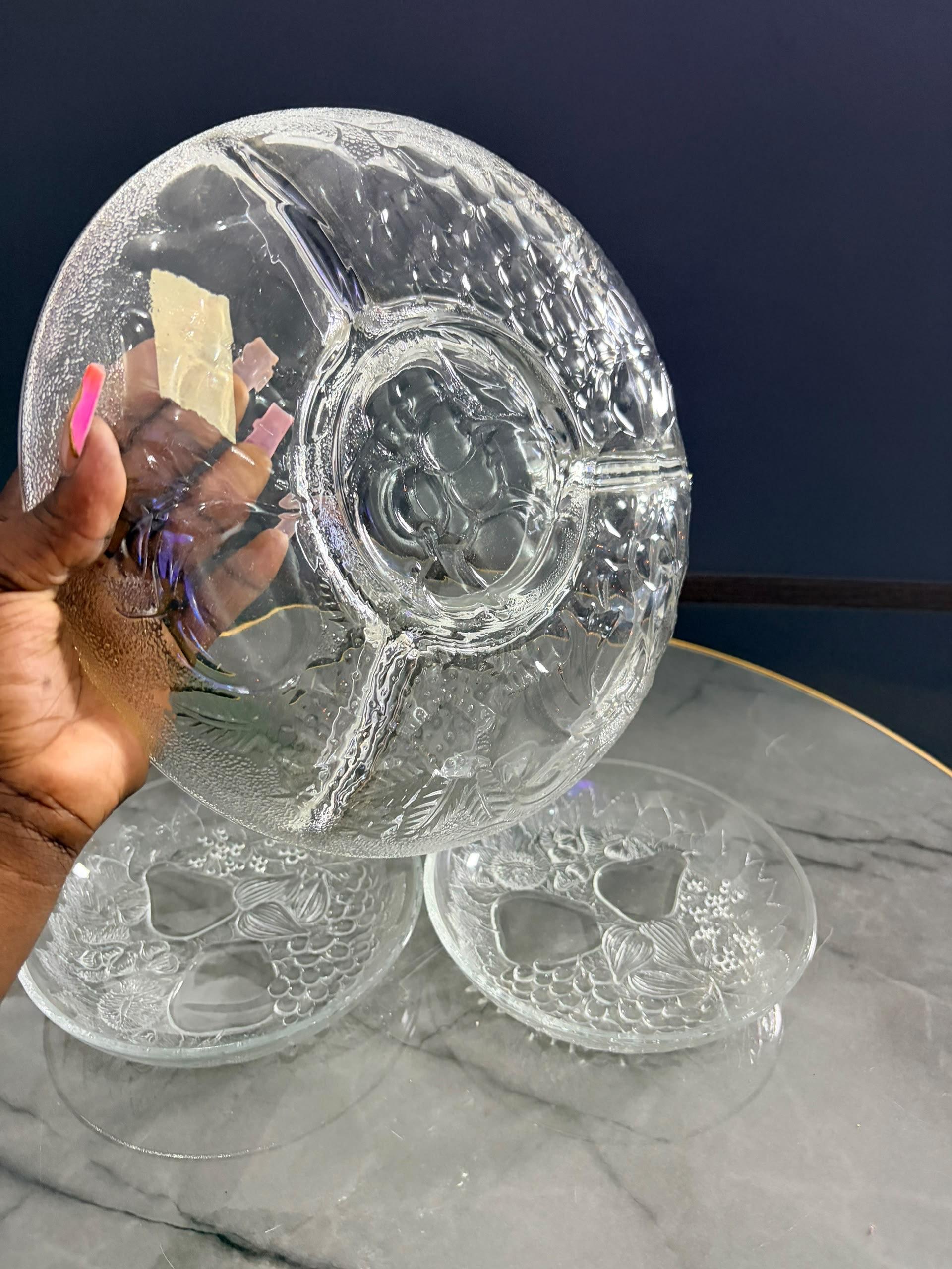 Assiette de présentation en verre