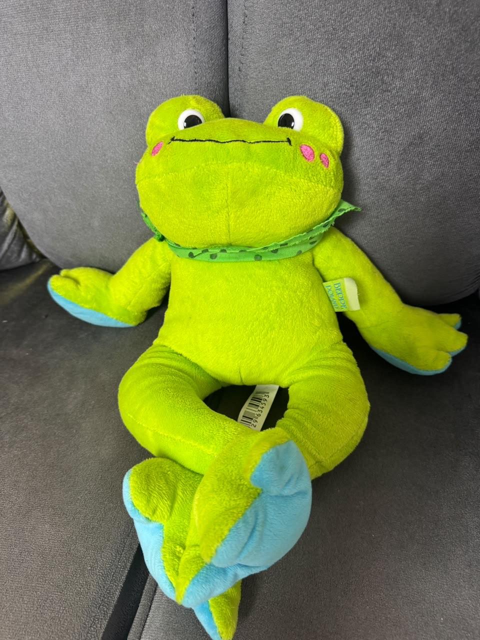 Adorable Peluche Grenouille Verte Souriante