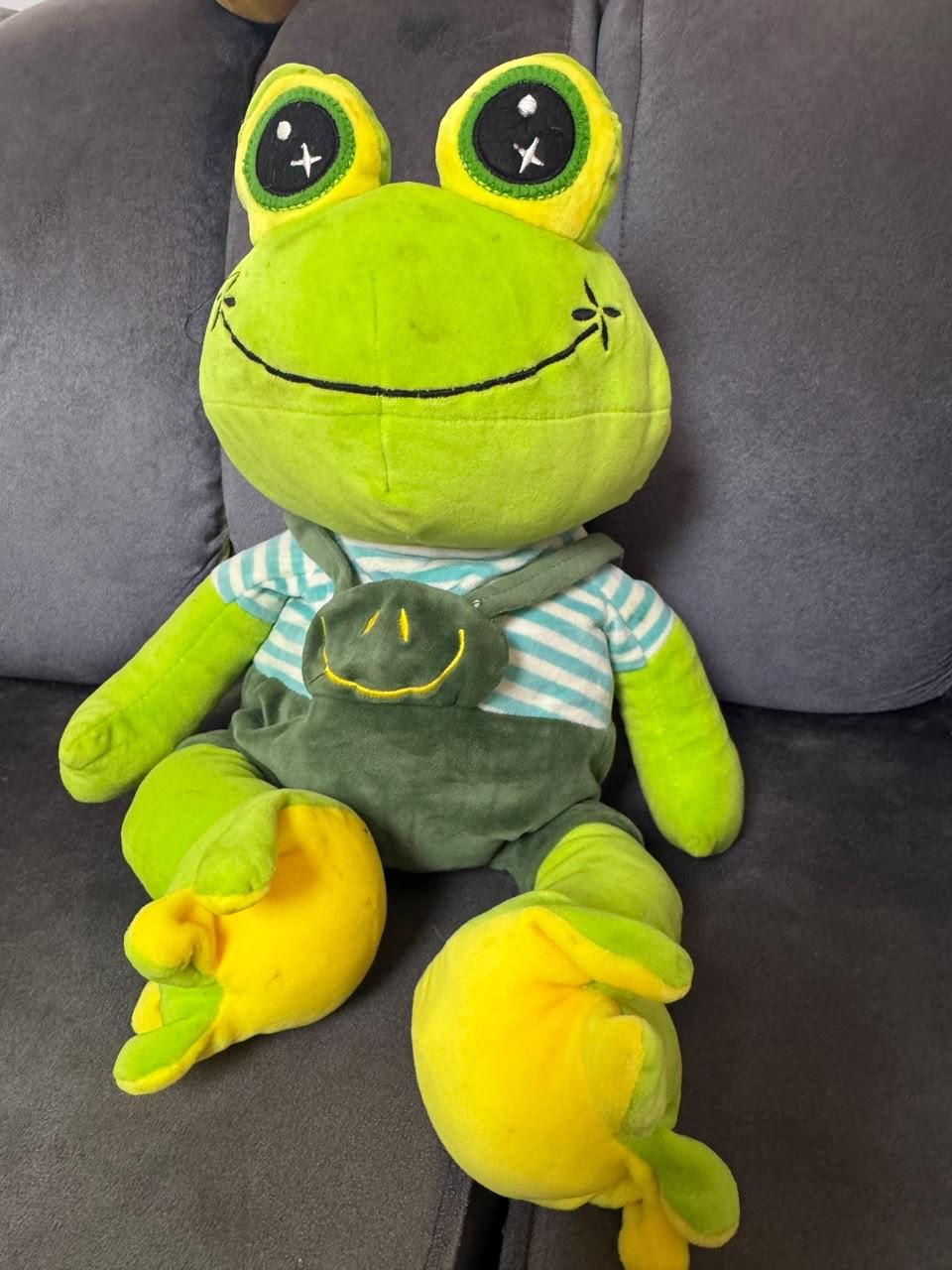 Peluche grenouille souriante très mignonne